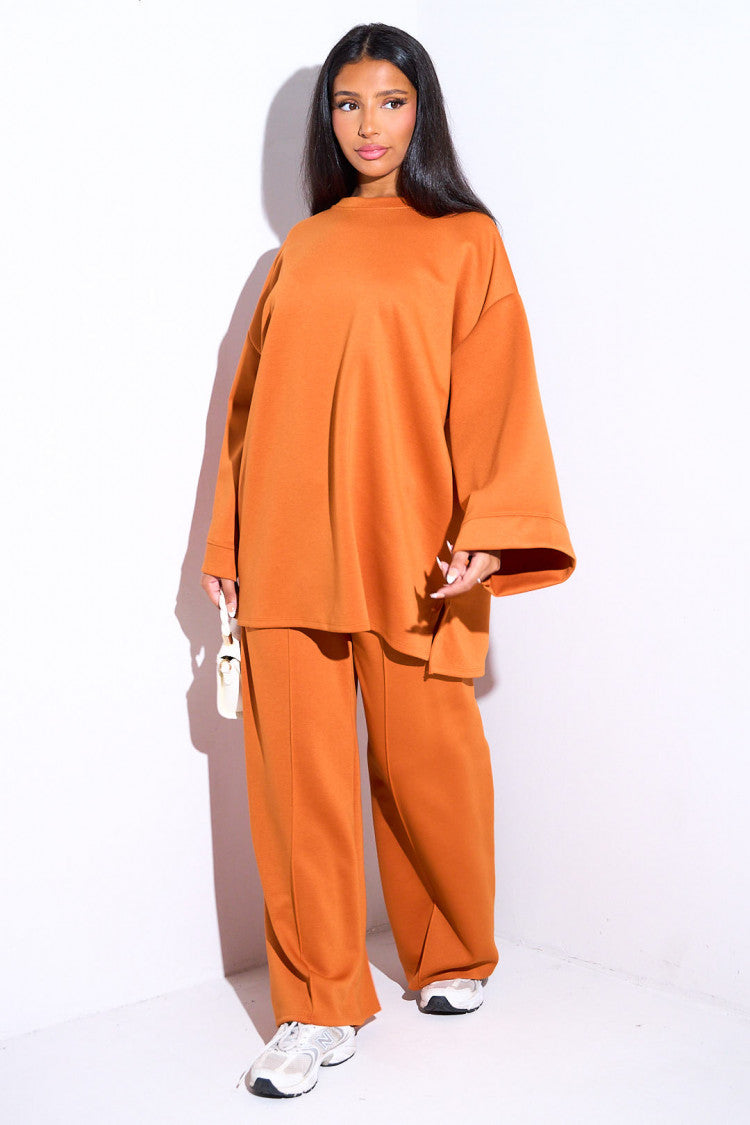 Comfy co-ord set met lange top en oversized broek